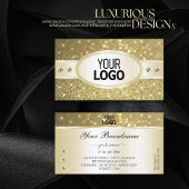 Luxe Gold Glitter Sparkle Diamonds Toevoegen Logo Visitekaartje