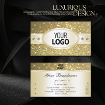Luxe Gold Glitter Sparkle Diamonds Toevoegen Logo