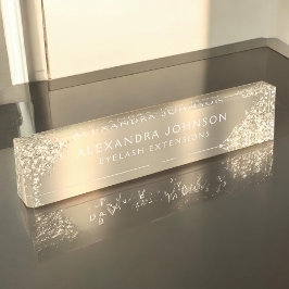 Luxe Gold Glitter Sparkle Eyelash Extensions Naambordje