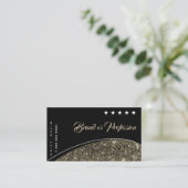 Luxe Gold Glitter Sparkle Stars Professional Visitekaartje (Staand voorkant)