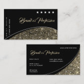 Luxe Gold Glitter Sparkle Stars Professional Visitekaartje (Voorkant / Achterkant)