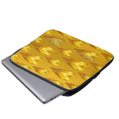 Luxe Gold Hearts Laptop Hoesje Laptop Sleeve (Voorkant onderkant)