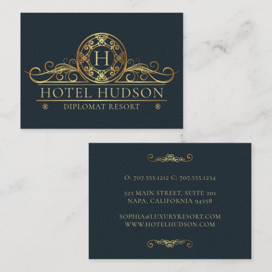 Luxe Gold Hotel Visitekaartje (Voorkant / Achterkant)