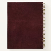 Luxe Gold Initiaal Logo Oxblood Leather Notitieboek (Achterkant)