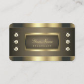 Luxe Gold-kleuren met luchtige Faux Rhinestones Visitekaartje (Voorkant)