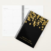 Luxe Gold Leaves op Black Planner (Display)