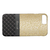 Luxe Gold-leopard afdrukken - Aangepaste naam Case-Mate iPhone Case (Achterkant (Horizontaal))