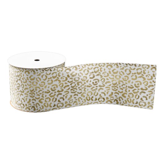Luxe Gold-leopard-printer stijlvol Grosgrain Lint (Spoel)