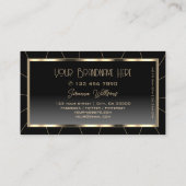 Luxe Gold Lijst Donkere gradiënt Moderne Luxe glam Visitekaartje (Achterkant)