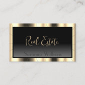 Luxe Gold Lijst Donkere gradiënt stijlvol glamoure Visitekaartje (Voorkant)