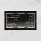 Luxe Gold Lijst, donkere gradiënt stijlvol met Log Visitekaartje (Achterkant)
