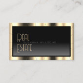 Luxe Gold Lijst, donkere gradiënt stijlvol met Log Visitekaartje (Voorkant)