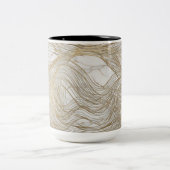 Luxe Gold Line Abstracte Mok - Elegant Modern Des (Center)