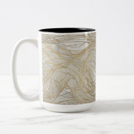 Luxe Gold Line Abstracte Mok - Elegant Modern Des