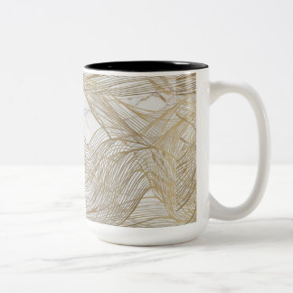 Luxe Gold Line Abstracte Mok - Elegant Modern Des