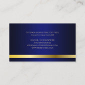 Luxe Gold Line Minimalist Royal Blue Visitekaartje (Achterkant)