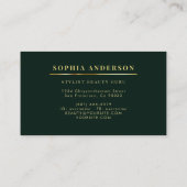 Luxe Gold Logo cirkel Foliage Signature Script Bus Visitekaartje (Achterkant)