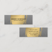 Luxe Gold met Faux Metallic Mini Visitekaartje (Voorkant / Achterkant)