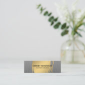 Luxe Gold met Faux Metallic Mini Visitekaartje (Staand voorkant)