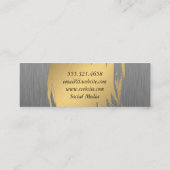 Luxe Gold met Faux Metallic Mini Visitekaartje (Achterkant)