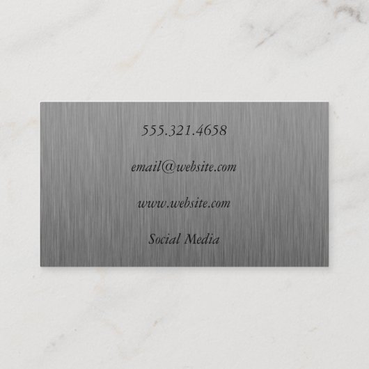 Luxe Gold met Faux Metallic Visitekaartje (Achterkant)