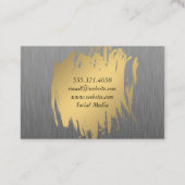 Luxe Gold met Faux Metallic Visitekaartje (Achterkant)