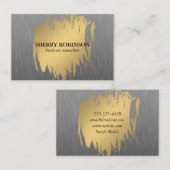 Luxe Gold met Faux Metallic Visitekaartje (Voorkant / Achterkant)
