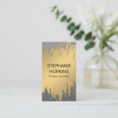 Luxe Gold met Faux Metallic Visitekaartje (Staand voorkant)