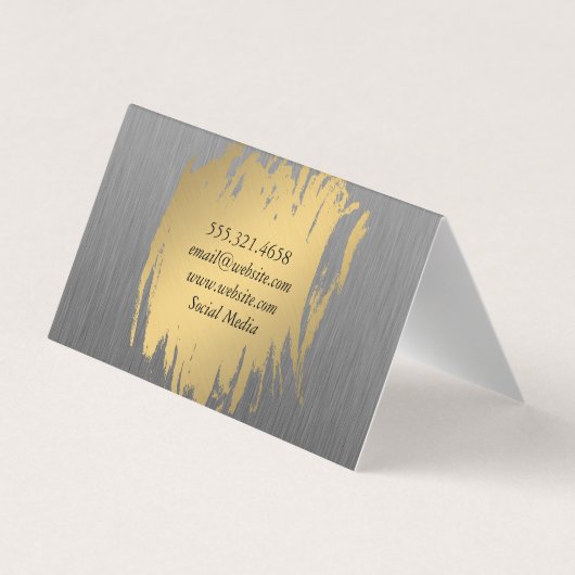 Luxe Gold met Faux Metallic Visitekaartje (Achterkant)