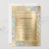 LUXE GOLD METALLIC HOLOGRAFISCHE PASTEL WEDING KAART (Voorkant)