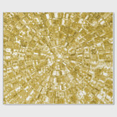 LUXE GOLD METALLIC LOOK WRAPPING PAPIER GIFT WRAP (Vlak)