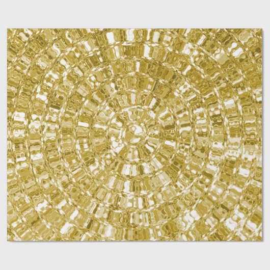 LUXE GOLD METALLIC LOOK WRAPPING PAPIER GIFT WRAP (Vlak)