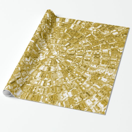 LUXE GOLD METALLIC LOOK WRAPPING PAPIER GIFT WRAP (Uitgerold)