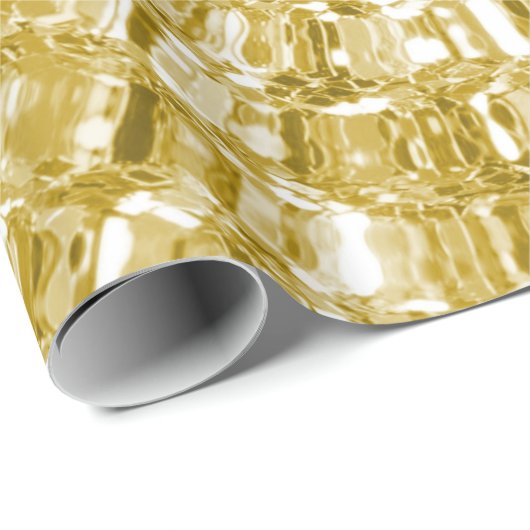 LUXE GOLD METALLIC LOOK WRAPPING PAPIER GIFT WRAP (Rol Hoek)