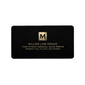 Luxe Gold Monogram Adreslabel Etiket (Voorkant)