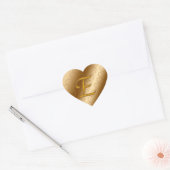 Luxe Gold Monogram E Hart Sticker (Envelop)