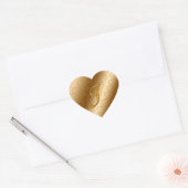 Luxe Gold Monogram I Hart Sticker (Envelop)