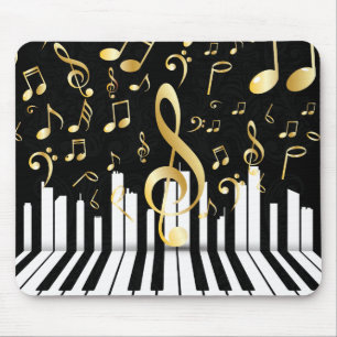 Luxe Gold Music Note pianotoetsen Muismat