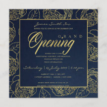 LUXE GOLD NAVY ROSE FLORALE GROOT OPENINGS CEREMON