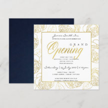 LUXE GOLD NAVY ROSE FLORALE GROOTOPENINGS CEREMONI