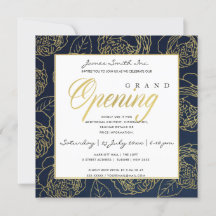 LUXE GOLD NAVY ROSE FLORALE OPENINGSCEREMONIE