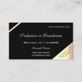 Luxe Gold Ombre Modern Black Lines Boutique Visitekaartje (Achterkant)