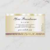 Luxe Gold Paarse Sparkle Glitter Voeg Logo toe Mod Visitekaartje (Achterkant)