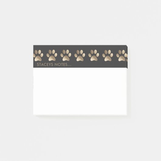 Luxe Gold Paw Print Dierenvriend Post-it® Notes (Voorkant)