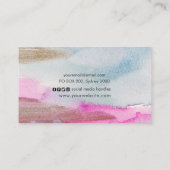 Luxe Gold Pink and Blue Paint visitekaartje (Achterkant)