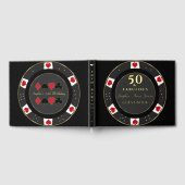 Luxe Gold Poker Chip Casino 50e verjaardag Gastenboek (Volledig)