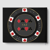 Luxe Gold Poker Chip Casino Wedding Gastenboek (Achterkant)