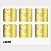 Luxe Gold Product Label -  hoekgrenzen (Vel)