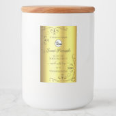 Luxe Gold Product Labels -  hoeken - Logo Voedselcontainer Etiket (Voorkant)
