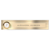 Luxe Gold Professioneel Bedrijf Modern Naambordje (Voorkant)